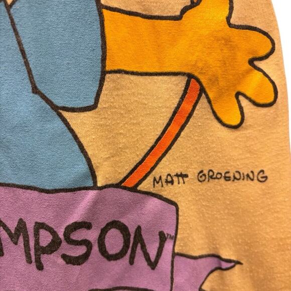 RETRO/VINTAGE Yellow Bart Simpson, Simpsons 1990’s Tank Top, size Medium - Picture 3 of 9